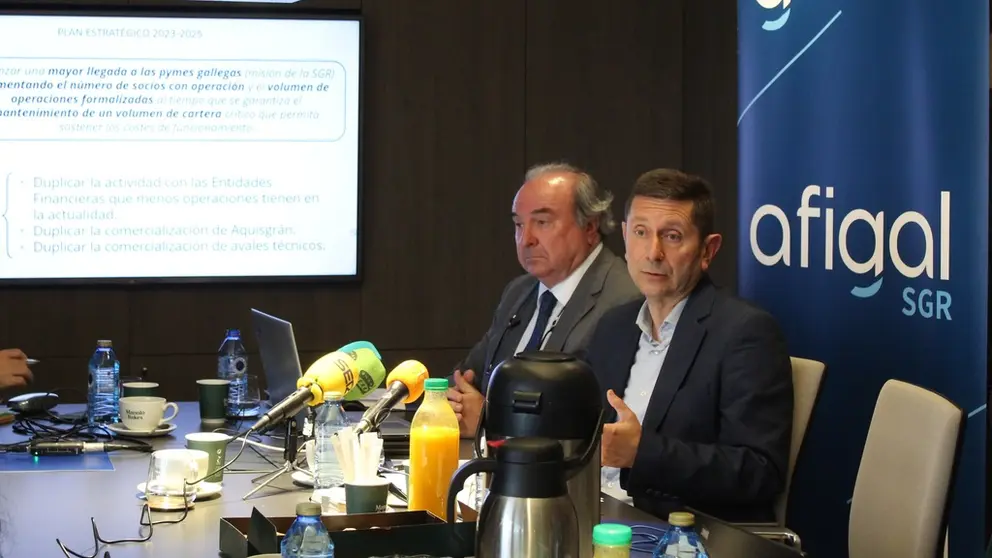 Alonso y Manuel Galdo presentaron el nuevo plan estrat&eacute;gico de Afigal.