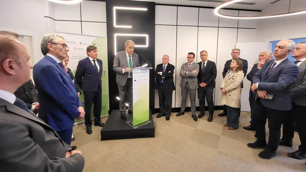 Intervenci&oacute;n del presidente de la C&aacute;mara PVV, Jos&eacute; Garc&iacute;a Costas, en la inauguraci&oacute;n del centro digital hubNET de Pontevedra.