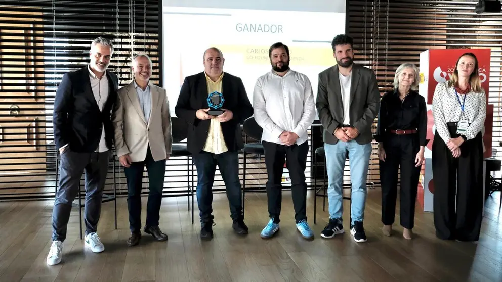 entrega del primer
Premio al emprendedor del a&ntilde;o en Galicia. El galard&oacute;n fue para Carlos Blanco, de
Encomenda.
