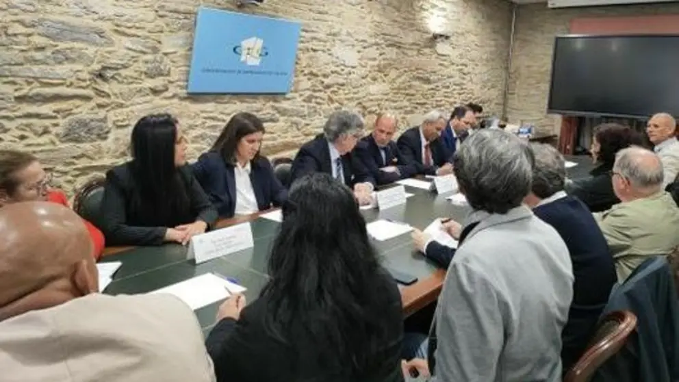 Recepci&oacute;n en la sede de la CEG en Santiago a la delegaci&oacute;n cubana.